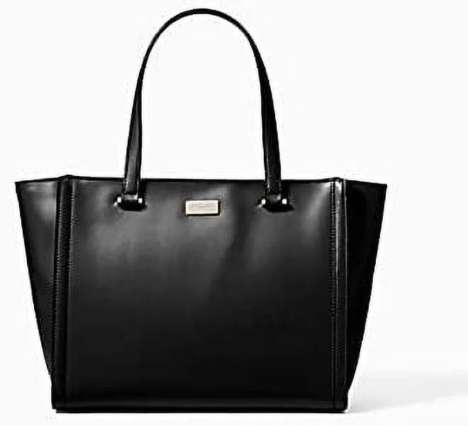 Vita York Court New Spade Regatta Handbag, Black Leather Kate