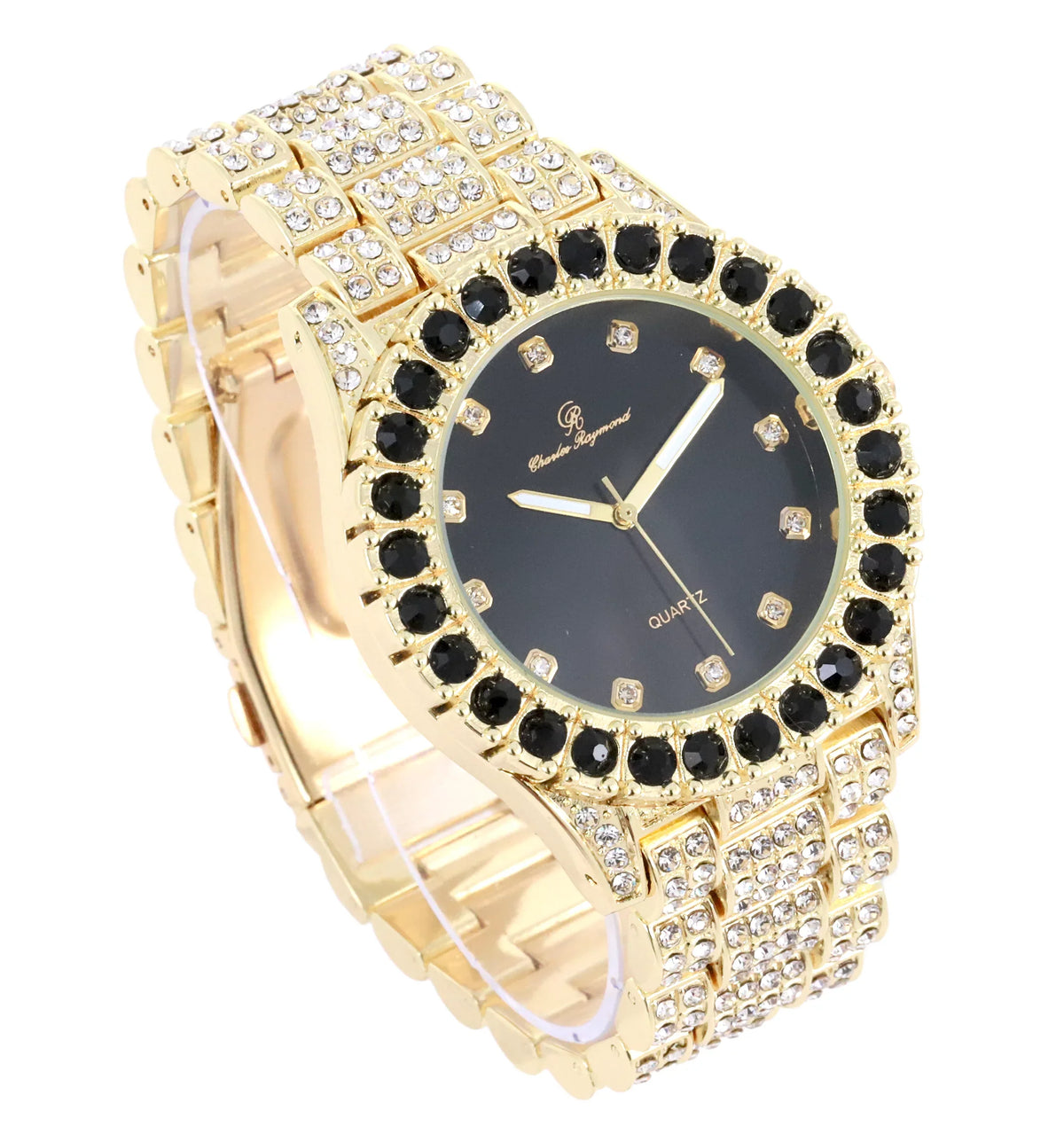Necklace Band Watch Trim Rolly Blast! Zig Sets(ST10327DX Sets Hop Necklace ZZ Out Black Out on Ice Bling'ed with Zag Charles Matching Looks Bling'ed Gold and Raymond - Hip Ice - on with