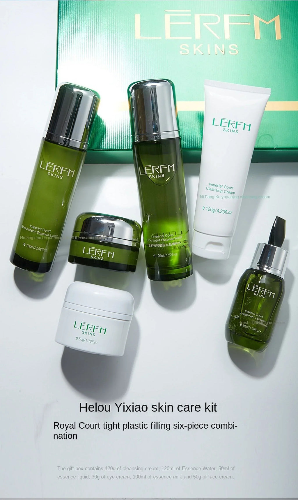 Cream Day Beauty Face Control Face 6Pcs Serum Pores Oil Deep Cleaning Toner Skincare Products Set Whitening Firming LERFM Night