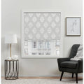 Exclusive 100% Roman Marseilles Shade, 34"x64", Damask Home Blackout Silver