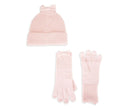 Bow Women Set Rose York for & Beanie Spade New Accessories Gloves Kate Pink