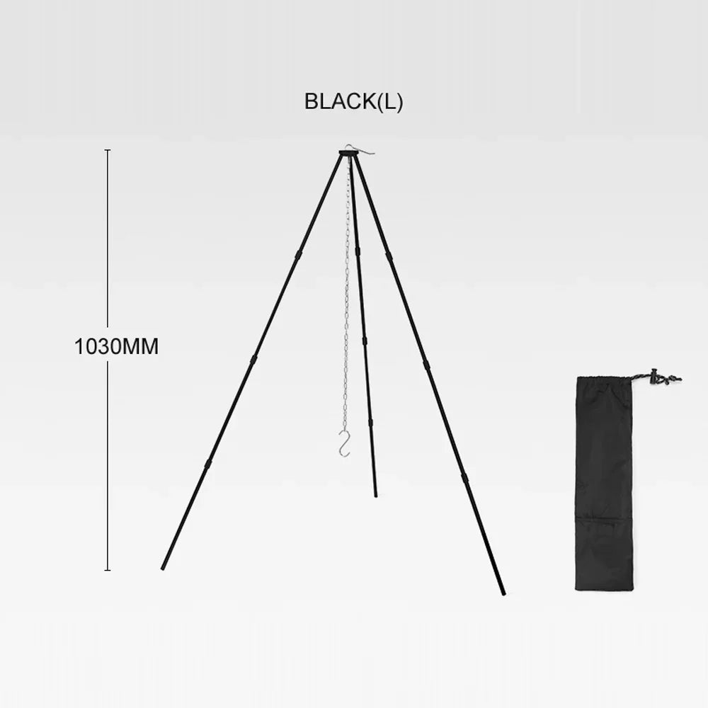 Camping - Detachable Bonfire walmeck Rack Bracket BBQ Folding Picnic Campfire Portable Aluminum Alloy Tripod for