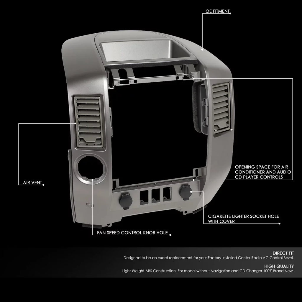 Motoring Panel For Lid 05 Nissan Center Panel 2004 DNA Factory Speaker XE Bezel ZTL-Y-0163 to without SE Instrument 2006 Console Armada Style Titan
