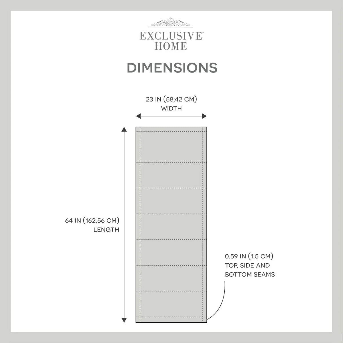 Home Grey Esme Blackout Shade, Dark Roman Exclusive 23"x64", Total