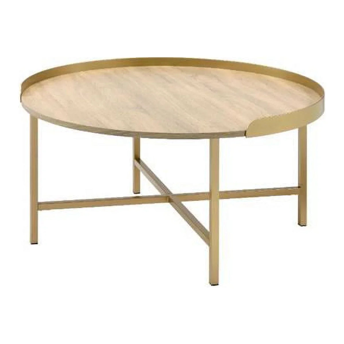 Coffee 18 34 Mithea in. x 34 Gold Oak Table, Table Top & x
