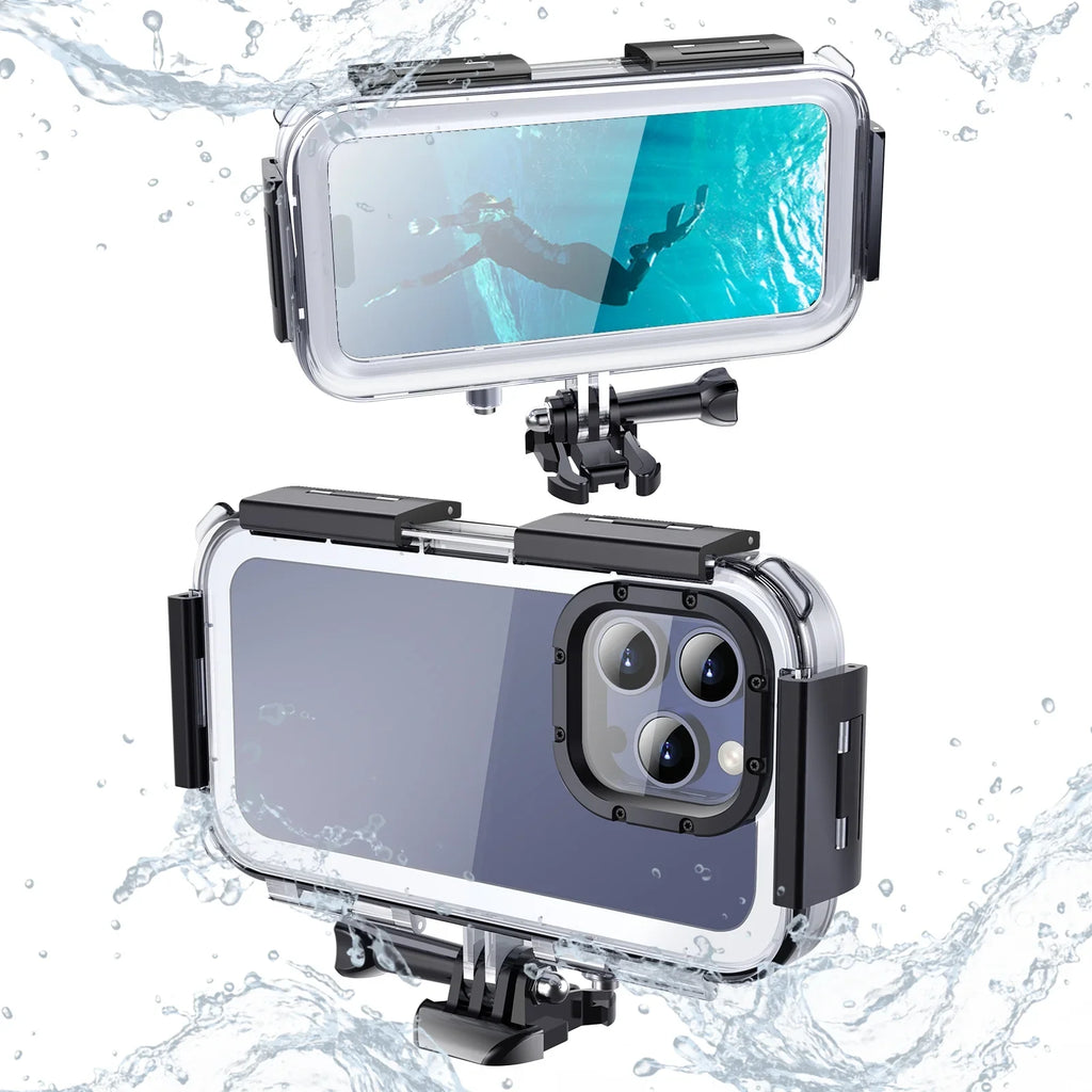 14/14 Waterproof Housing,40m/130ft for 15 Case Shockproof Waterproof Valve Diving Underwater Diving iPhone 12/12 Upgrade One-Way Pro / / Dustproof Pro / 13/13 Case Pro IP68 Pro