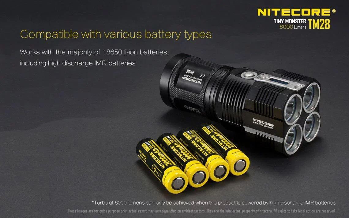 E4K and at -Both or home can Outdoor Searchlight Recharged Flashlight Value go Nitecore the on TM28 Pack: be