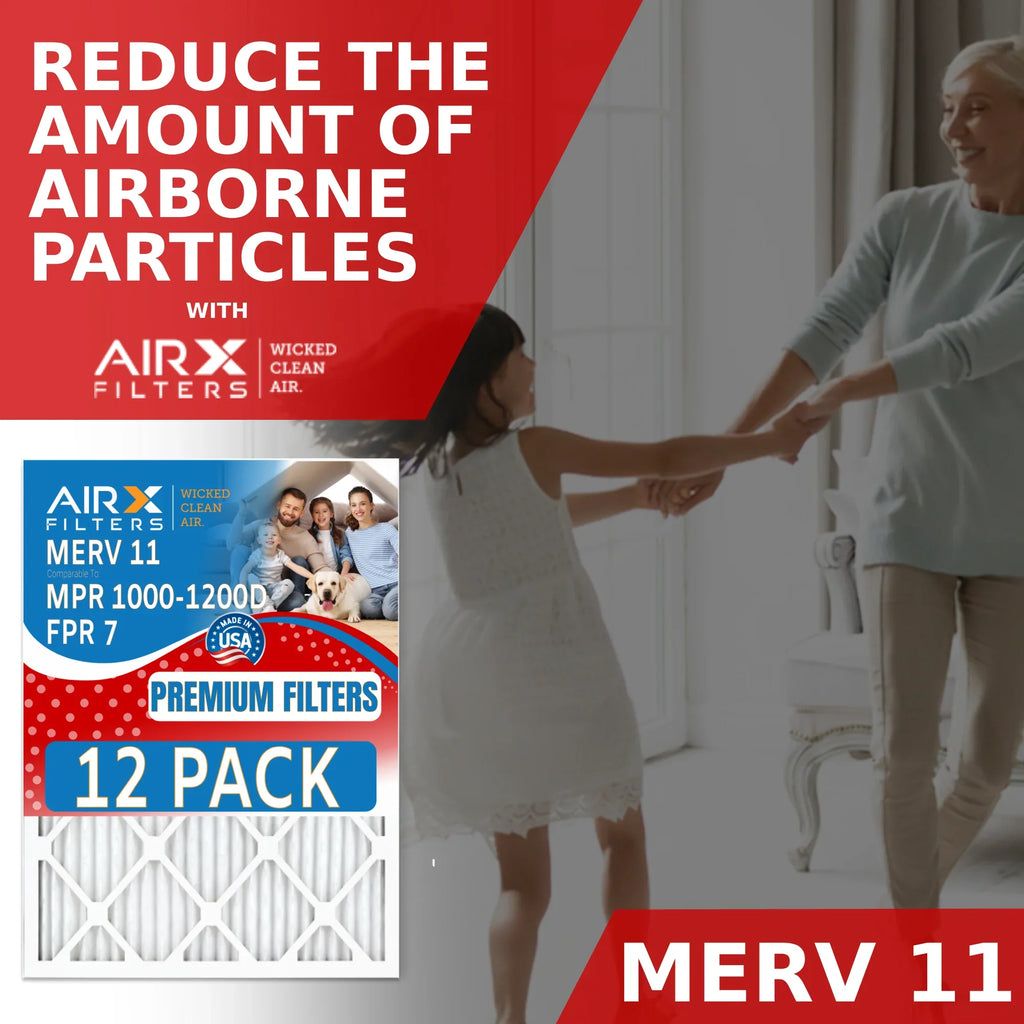 1000, - Furnace & Filters AIR. MERV AIRX MPR USA FPR 20x36x1 7 FILTERS 1200 Pack Filter Comparable Made Air to 11 of in 12 by Rating, MPR CLEAN WICKED