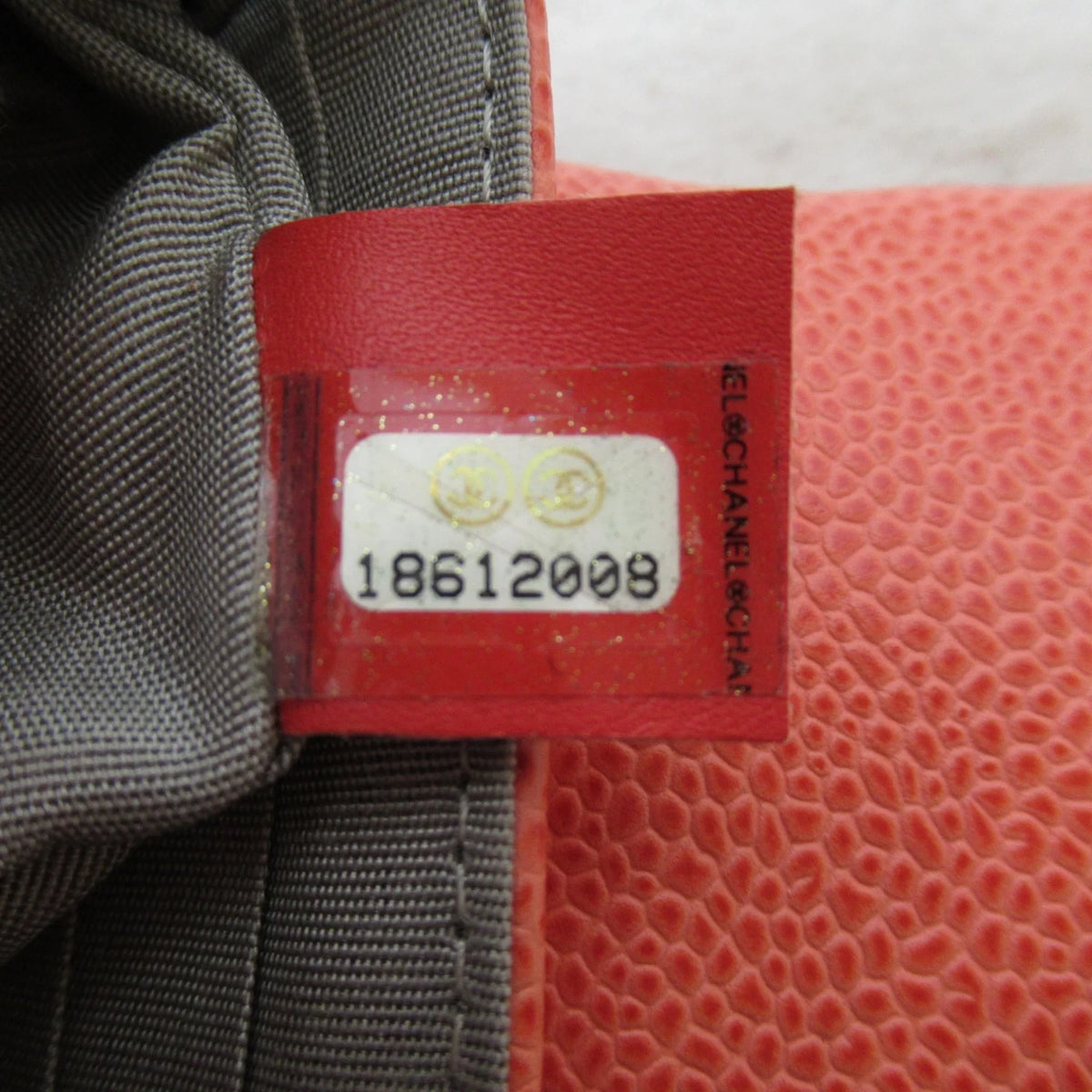 (Grained Caviar Pink (Good) CHANEL Skin Chain Calf) wallet Pre-Owned