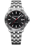 Analog Quartz 8160-ST2-20001 Steel Watch Bracelet Raymond Tango Men's Weil & Case Dial Black 41mm