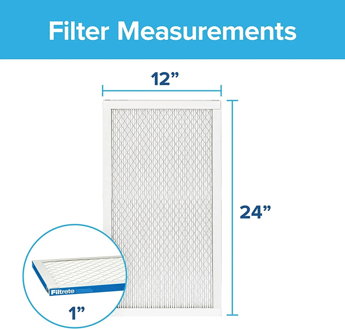 Living Allergen Healthy 3-Month 2 Filtrete Air MERV MPR 12x24x1 1900, 1-Inch 13, Ultimate Air Filters Filter, Pleated Filters,