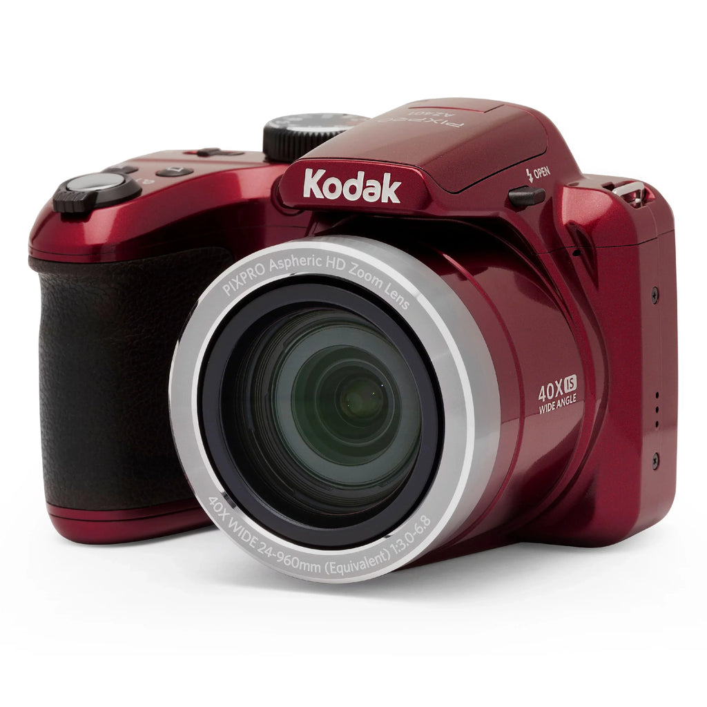 Digital AZ401 HD720p video PIXPRO (Red) KODAK Camera - Bridge 40X 16MP Zoom Optical