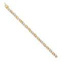 3C Tri Men’s Weight for Women Nugget Color Elegant Gold 14k 6.3 | Chain Bracelets Gold Link and Jewelry Cuban Bracelet - Gift 7" for Stamp Men| |