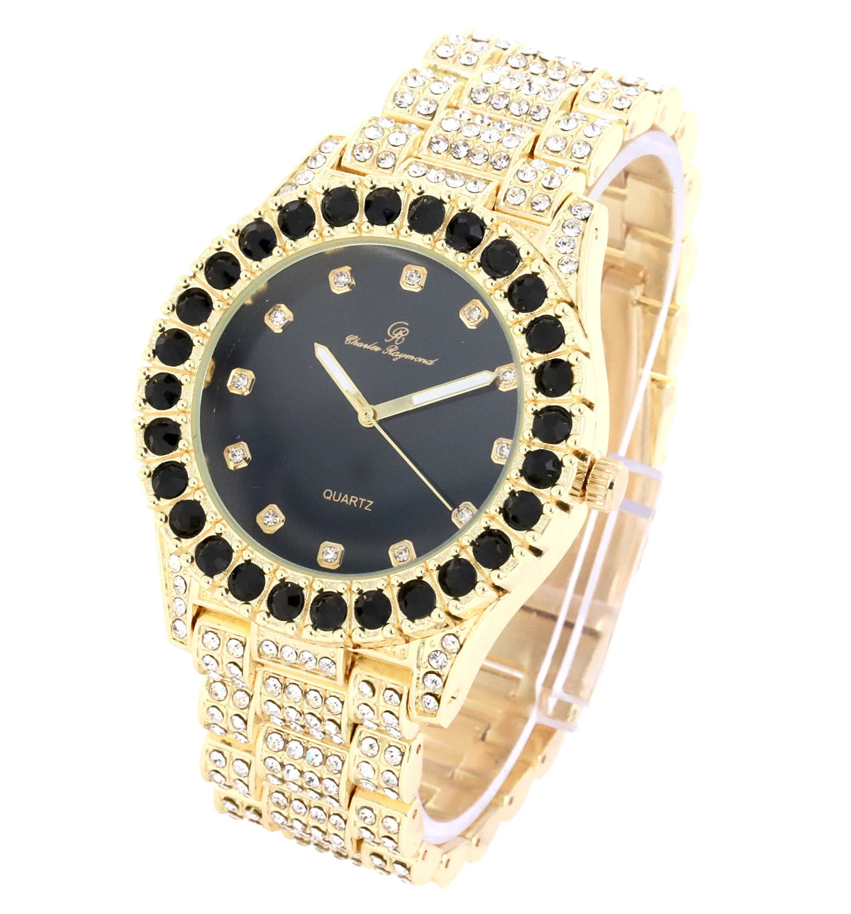 Necklace Band Watch Trim Rolly Blast! Zig Sets(ST10327DX Sets Hop Necklace ZZ Out Black Out on Ice Bling'ed with Zag Charles Matching Looks Bling'ed Gold and Raymond - Hip Ice - on with