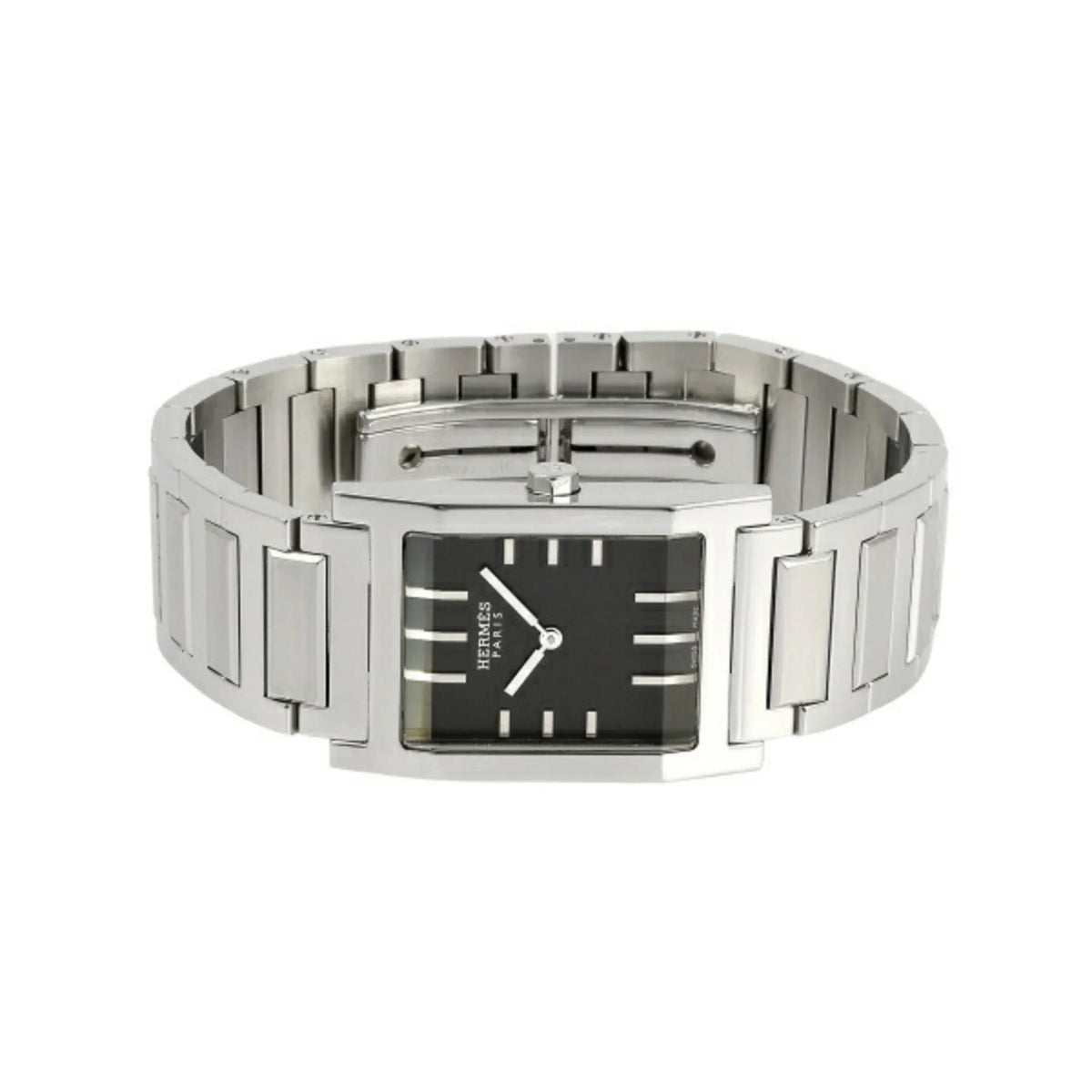 (Good) Hermes TA1.710 Black Pre-Owned Tandem Watch Ladies Dial