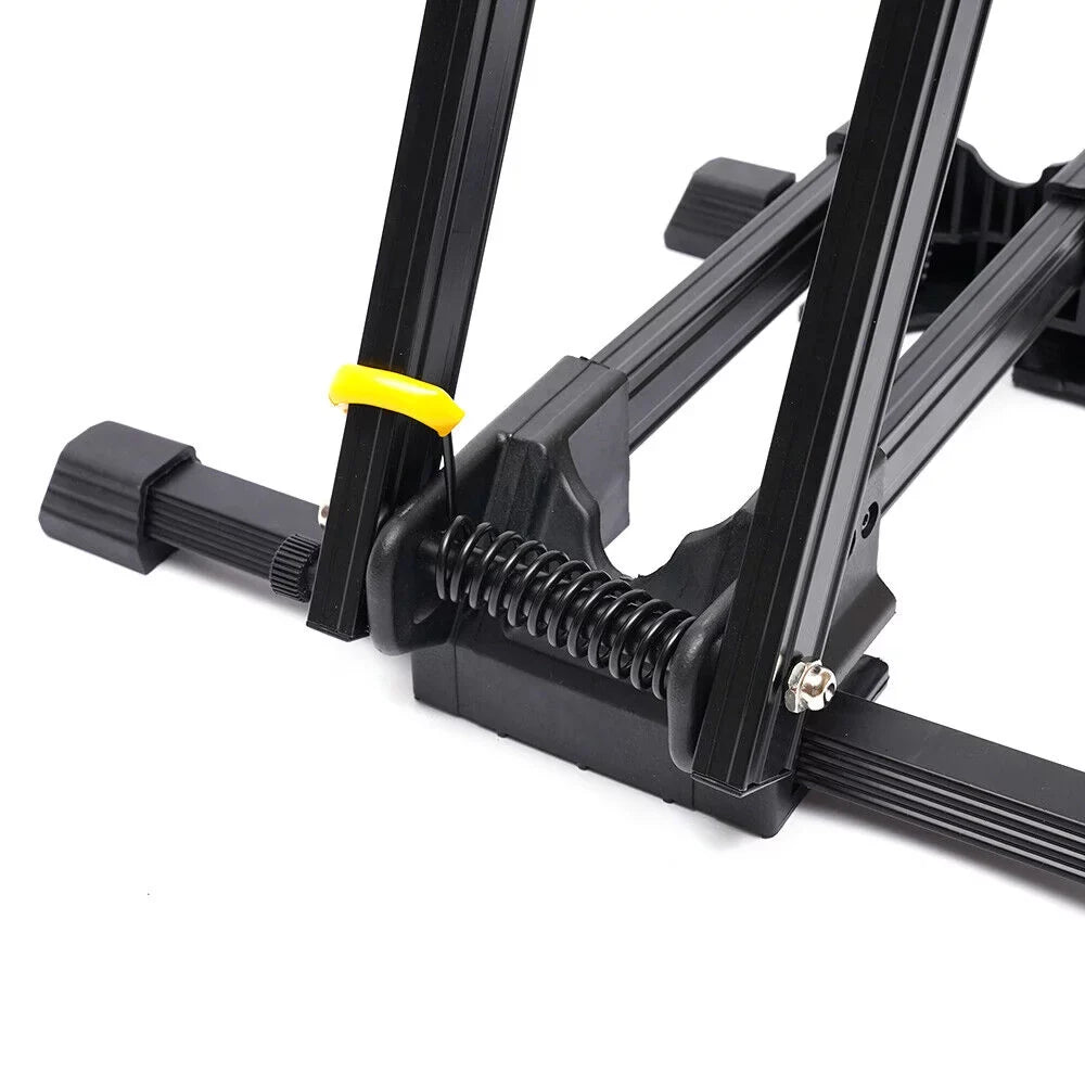 Black Parking Floor Mountain Bike Bicycle Storage Bike Foldable Stand Holder Rack