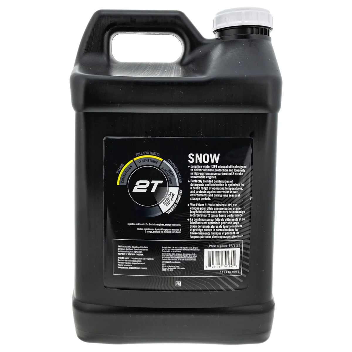 9779121 OEM 2.5 Gallon, Snow XPS 2-Stroke Oil, Premium New Mineral Ski-Doo