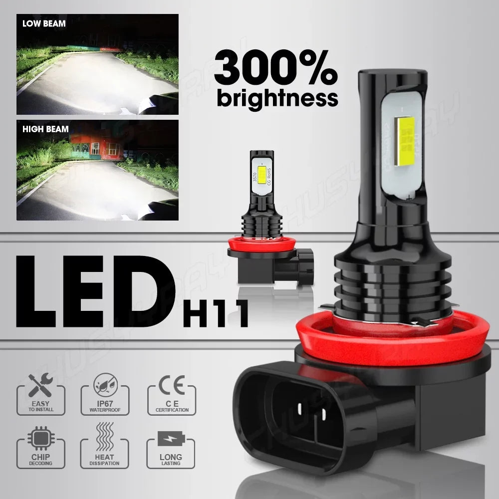 Headlight Low High Beam D4S Light LED Beam 9005 Fog D4S HID 9005/HB3 Combo Bulbs 6Pcs