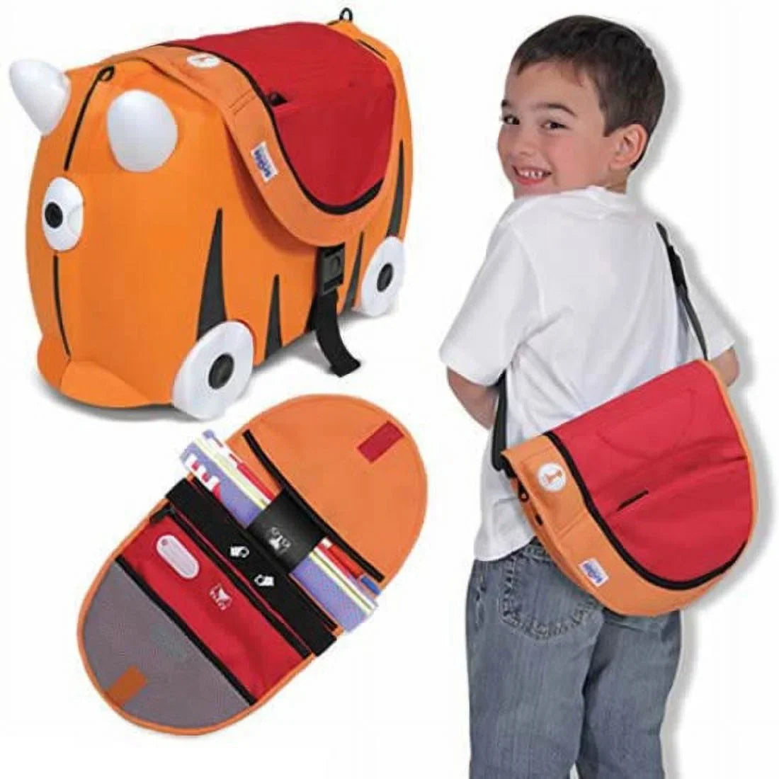 Stationery, Case School Carrying Trunki Red Orange,