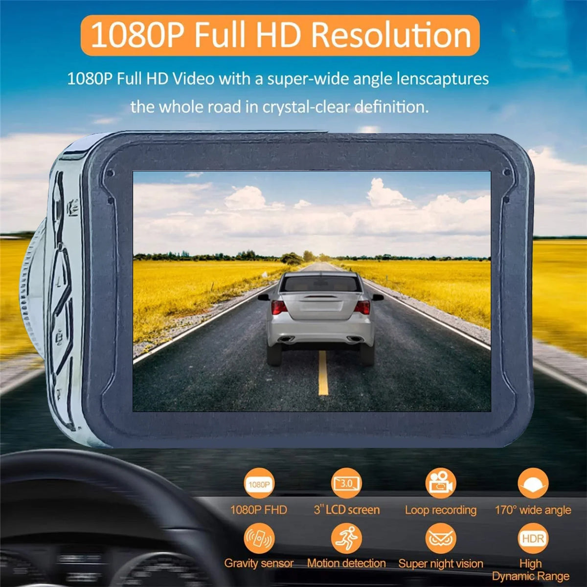 and Band Perfect with License Tachograph Full Mini for Cameras - birvsw Car G-sensor Driver's Car - Angle Recording for 170° Rear Front 1080P Wide Car Dashcam Monitor Loop HD Reliable and Car Drivers