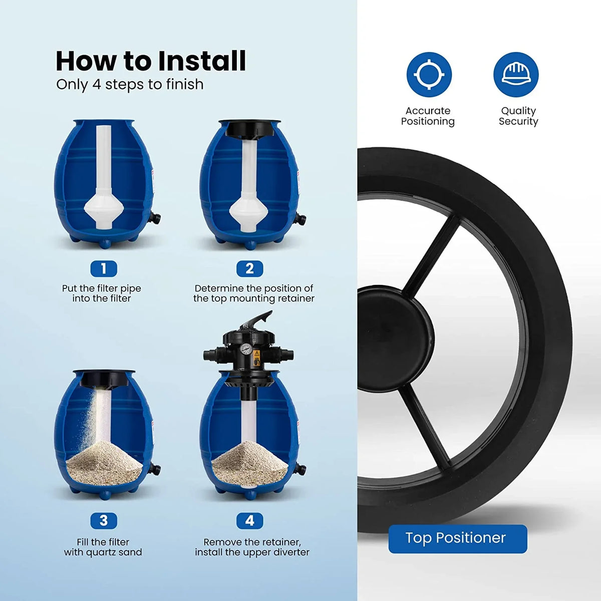 Pool, Hp Pool 2380 Fits Capacity 15360 SPECSTAR Sand Pump, Filter GPH with Pound Sand Gallons 45 3/4