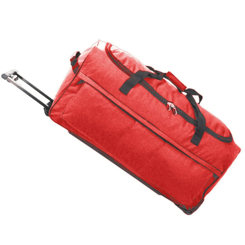 Bag X - Travel 28" Duffel Factor Multi-Pocketed Wheels Telescoping Black, Handle Rolling with & Gear