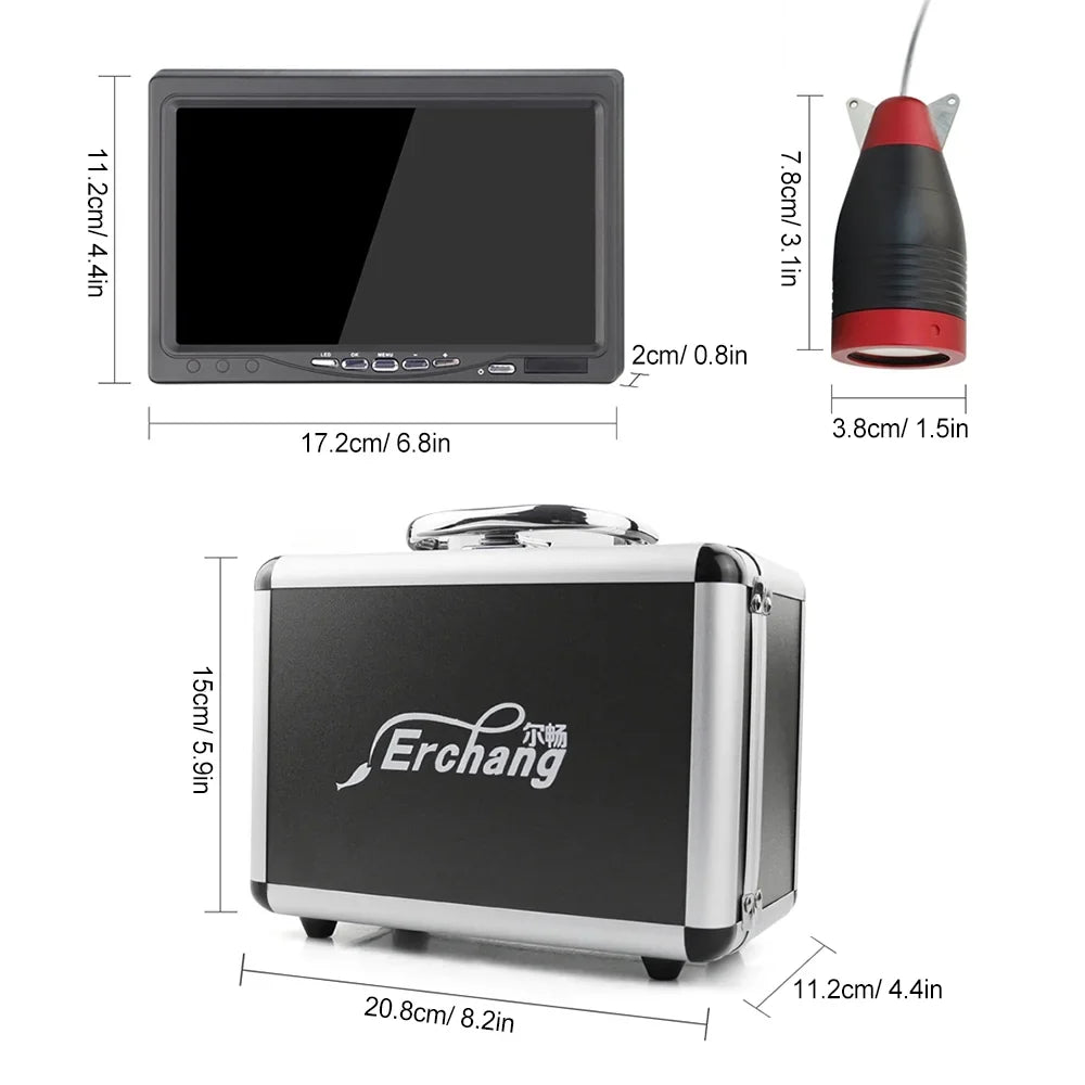 for , Long Inch Sea Fishing 7 Finder Erchang Portable Camera Lake Underwater Underwater Fishing, Every Fish Capture Battery DVR Video Moment