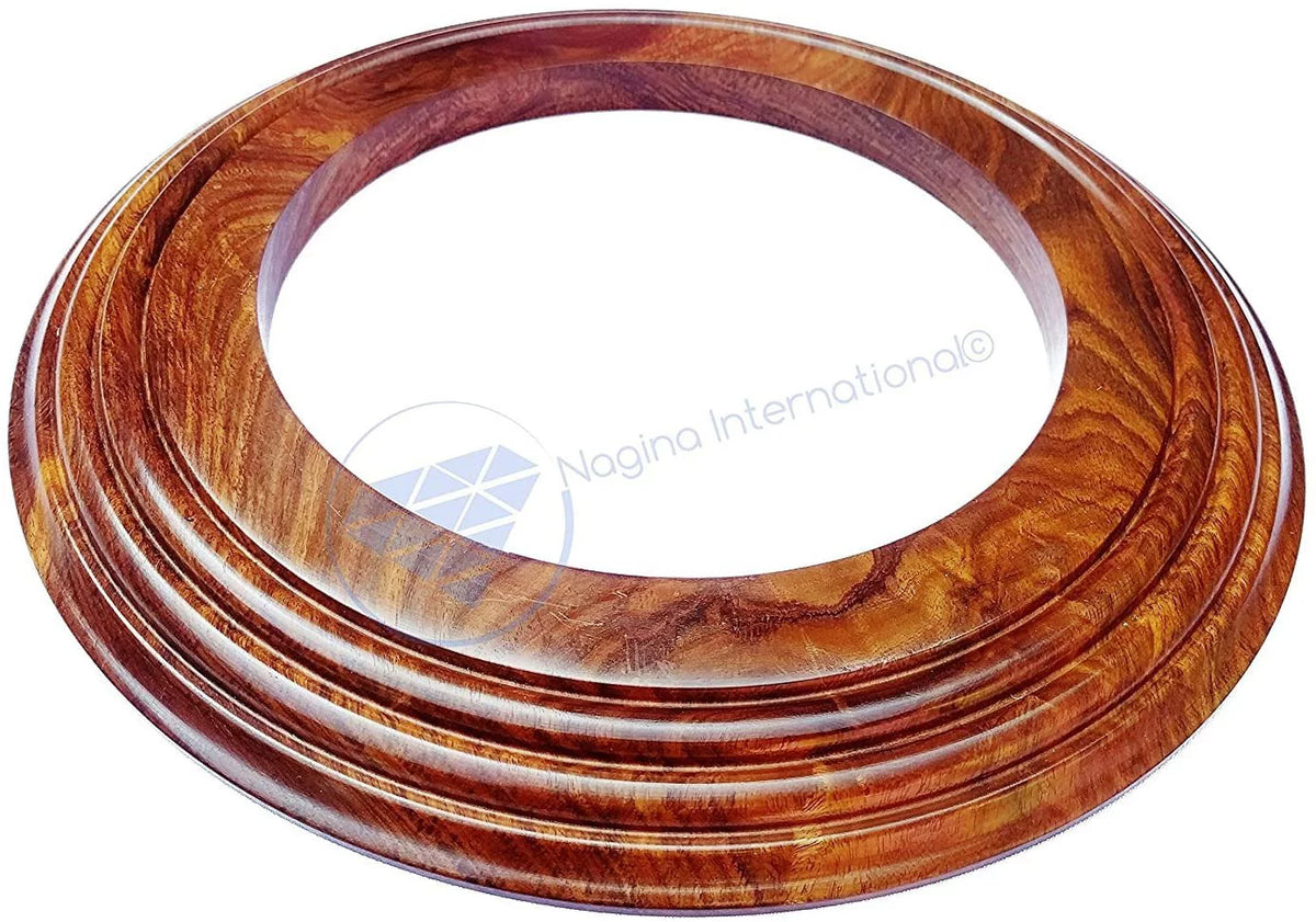 Solid Base Frame (24 Handcrafted Nagina Hardwood Inches) Wooden Polished | International