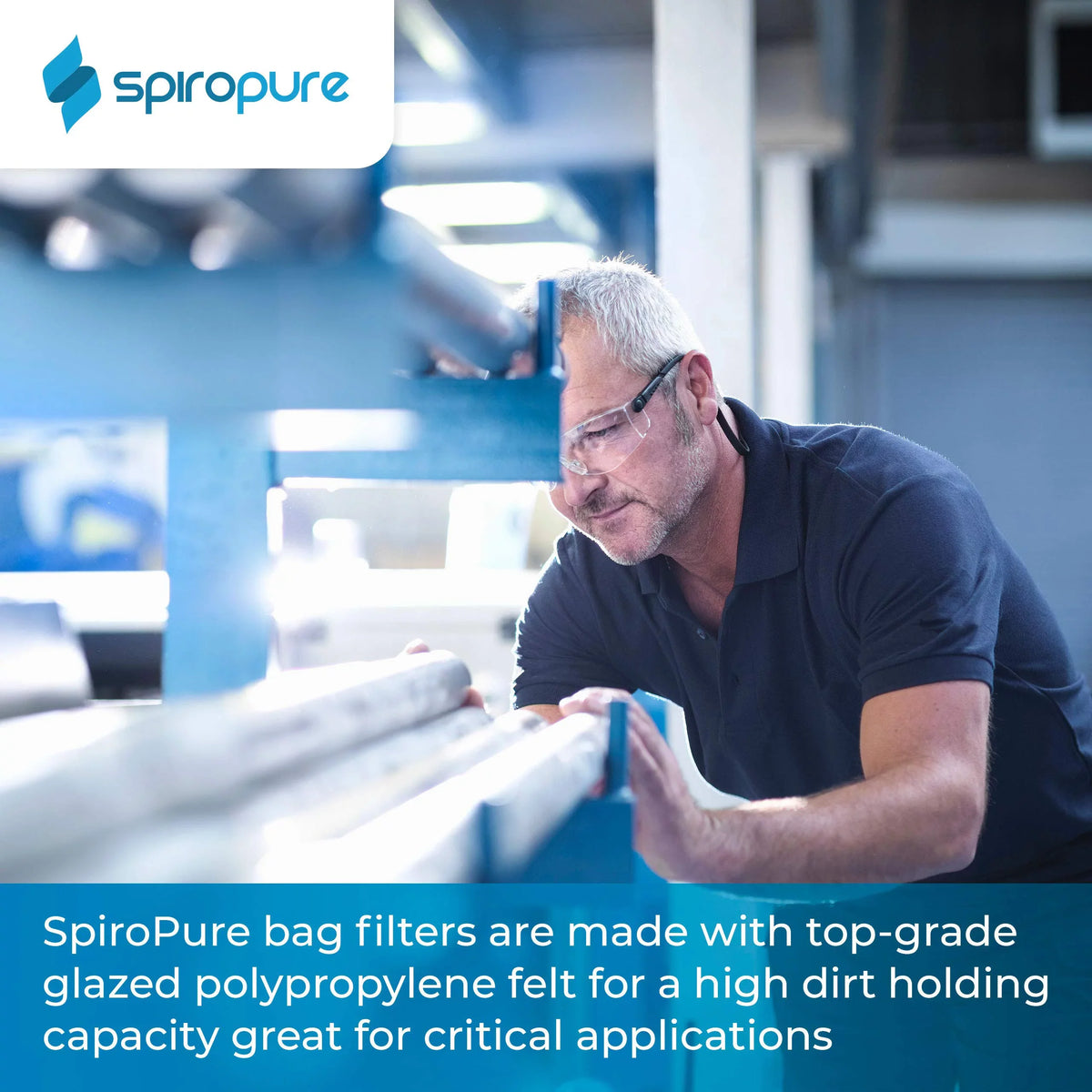 (Case BP-420-10 (20”) Felt Glazed 155388-03 10 Polypropylene SP-BP-420-10 40) Liquid #4 SpiroPure Micron Bag of Filter