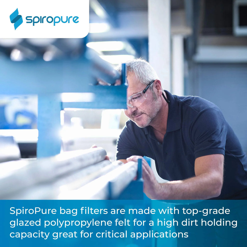 Polypropylene BP-410-25 (Case Felt #3 SpiroPure 155389-03 Micron 25 Bag SP-BP-410-25 40) of Filter (10”) Liquid Glazed