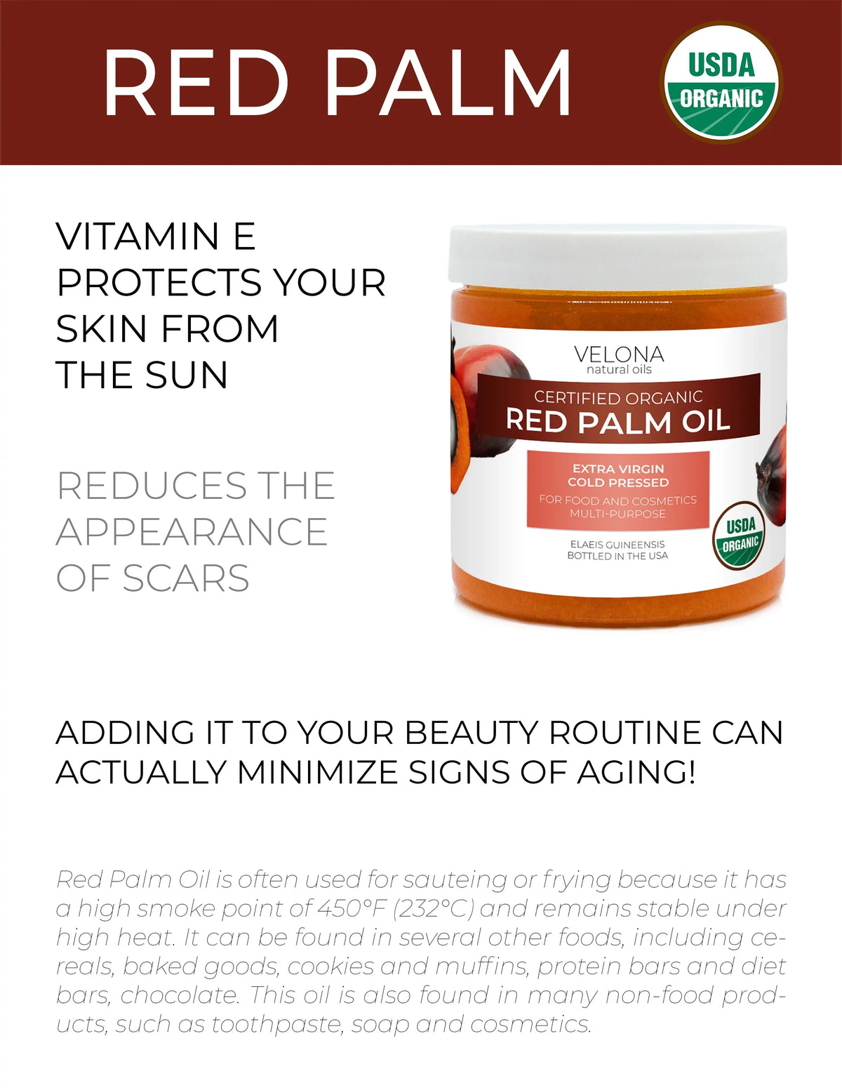 Cosmetic Palm | Cold Oil Care and Velona Grade Enjoy - Red Use Skin, USDA | Extra 32 jar Hair Body, Certified oz in Food Pressed Today Organic - Results Face, | | | Virgin,