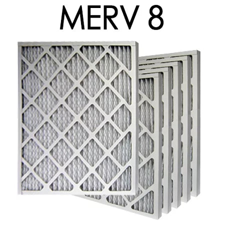 '- 8 Size Air Actual MERV Pleated Filter 6PK | 23.375x23.375x.75 24x24x1