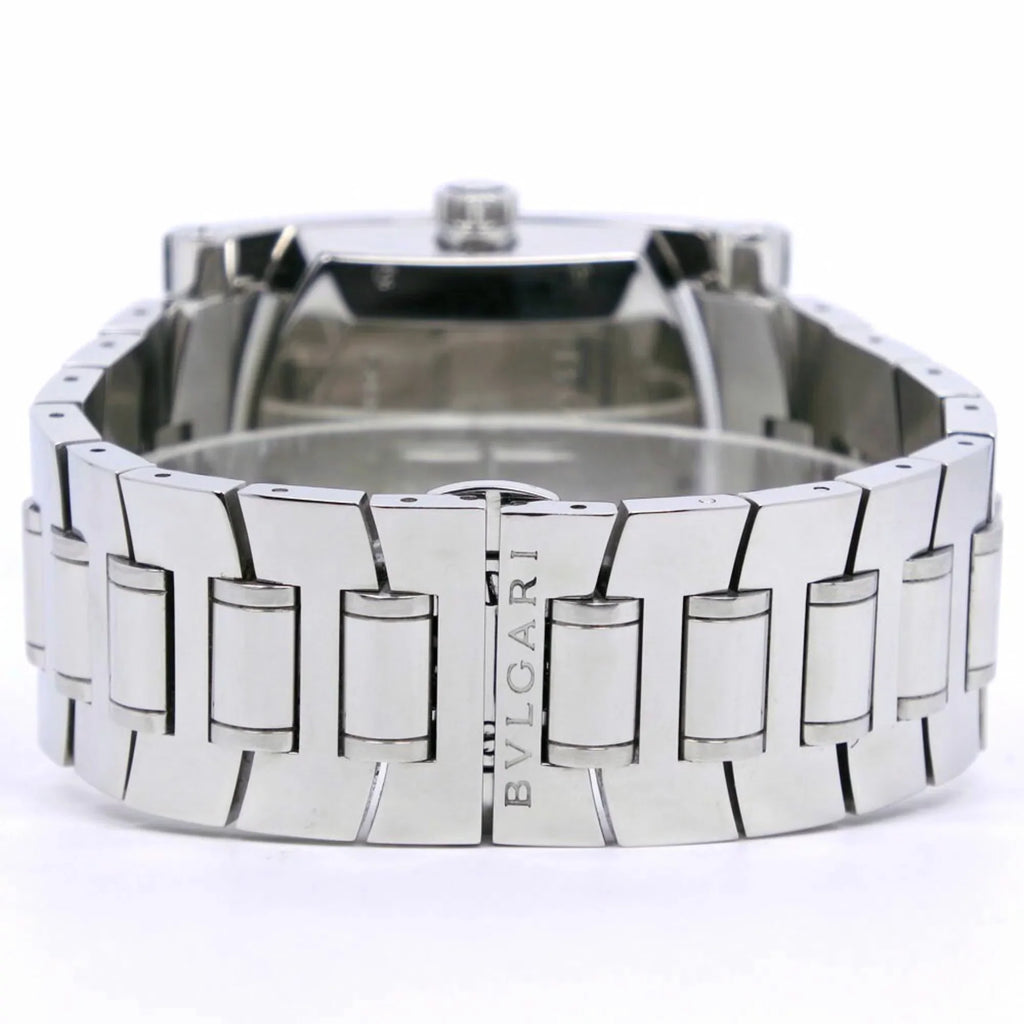AA48S Ashoma Stainless Pre-Owned Watch Bvlgari Navy (Good) Silver Steel Men's Automatic Dial