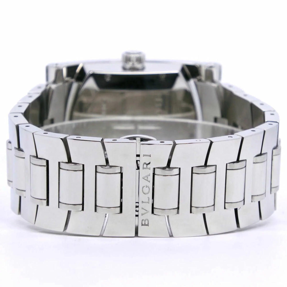 AA48S Ashoma Stainless Pre-Owned Watch Bvlgari Navy (Good) Silver Steel Men's Automatic Dial