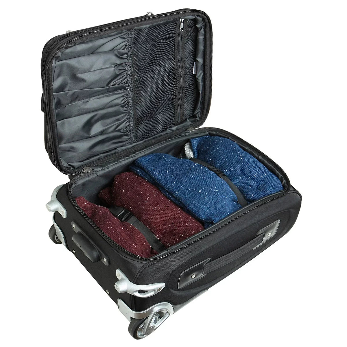 MOJO Softside Suitcase Los Lakers 21" Black Rolling Carry-On Angeles