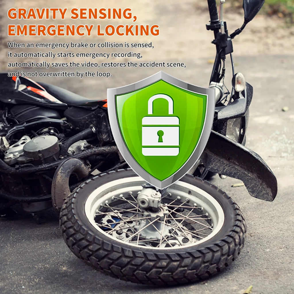 Recording ,120° 32G Motorcycle Dash Waterproof OWSOO Dual Vision storage Angle,Parking Wide Body Motorbike After 1080p Full , With card Cam,WiFi Timed Flameout Camera Night