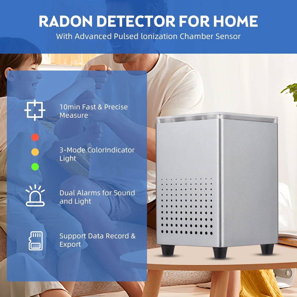 Smart Radon Office Tuya WiFi Radon Tester Sound Alarms Data Professional Professional Tester Monitor Pristin APP Sensitively Alarms Radon Indoor WiFi Indoor APP Detector,Radon Room Quickly