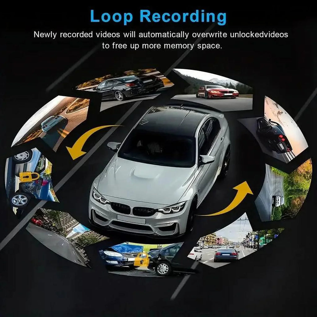 Auto Dual 1080P Lens And And Camera Cameras Rear Vehicle DashCam DVR 3 With Cam Car Night Front WIFI Interior GPS Dash