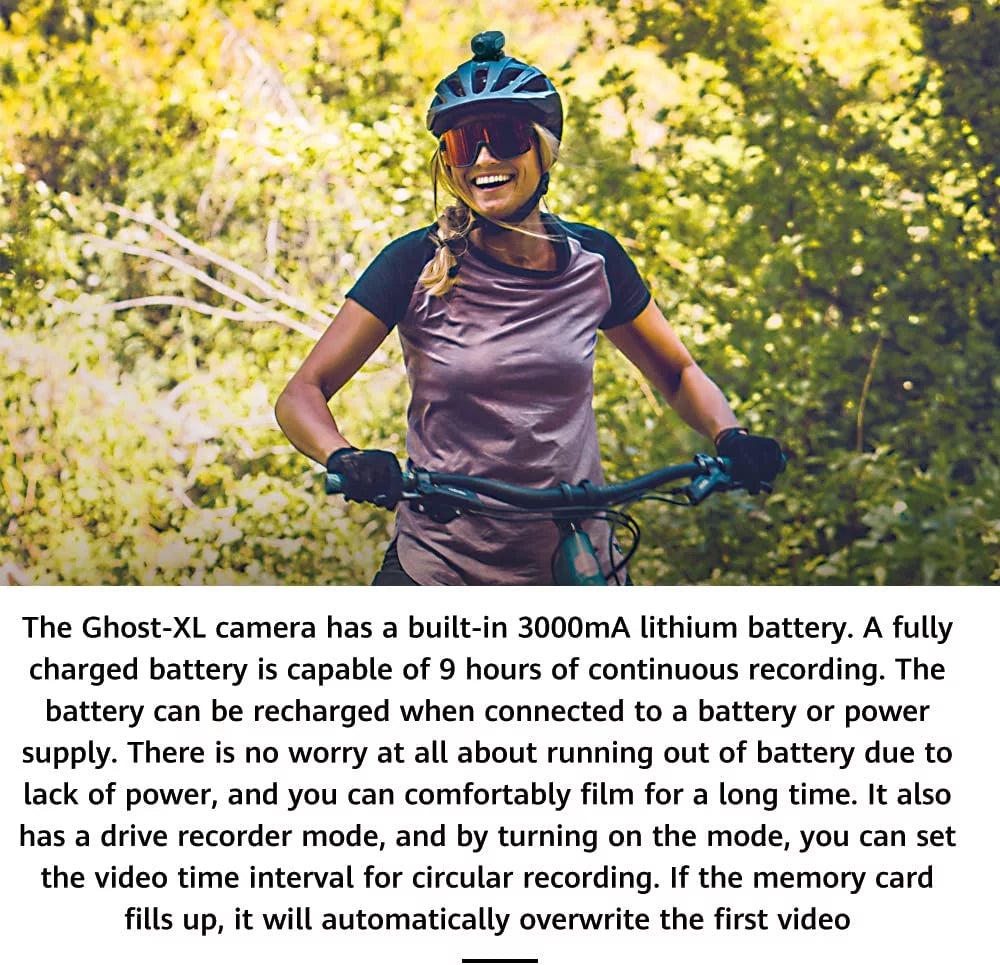 Ghost Cameras, Hour Battery Drift Mic Waterproof XL Support External 9 Sports Life