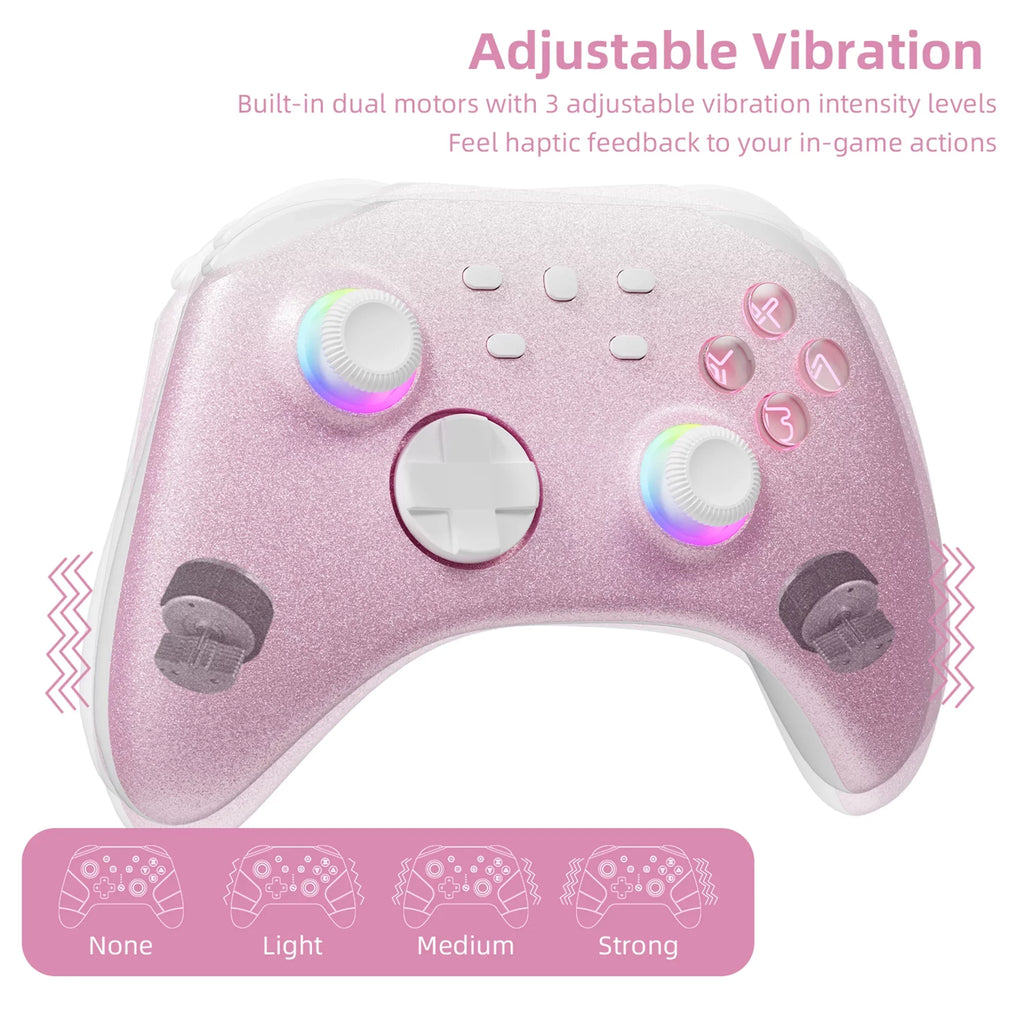 Pink Nintendo Wireless Violet Pokémon Switch Switch/OLED/Lite, Upgraded PC/IOS/Android/Steam for Game Pro for Controller and Switch Remote Disc