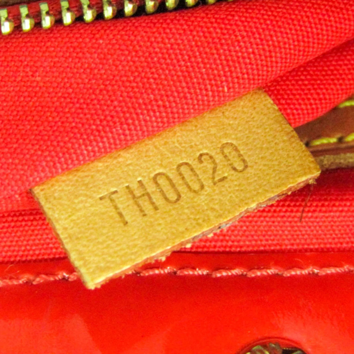 Louis Pre-Owned Handbag Women's (Good) Vernis Reade MM M91086 Rouge Monogram Vuitton
