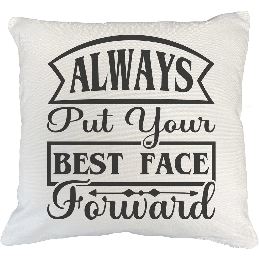 Makeup Gift Cosmetologist, Cover, Artist Your - Put Lovers, White Advice Best Beauty for or Themed Always for Beauty Merch Forward, 20X20 IN Face Quote Makeup Pillow