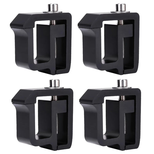 & Aluminum of P-AC( - Truck Non-Drilling Camper Installation Black C-Clamps for 4 Rack Shell AA-Racks Set