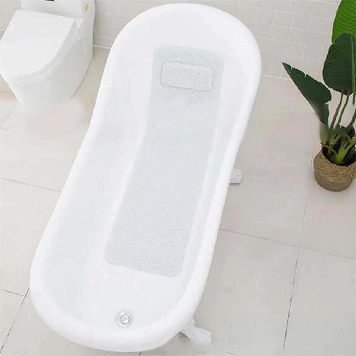 Bathtub inch Cushion, Mat Bath Pillow Gemdeck 49×14 Body Spa Bath Non-Slip Pillow Full