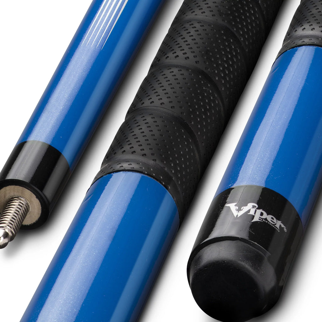 21 Blue, Ounce Cue, Billiard/Pool 58" Viper Pro 2 Grip Piece, Sure