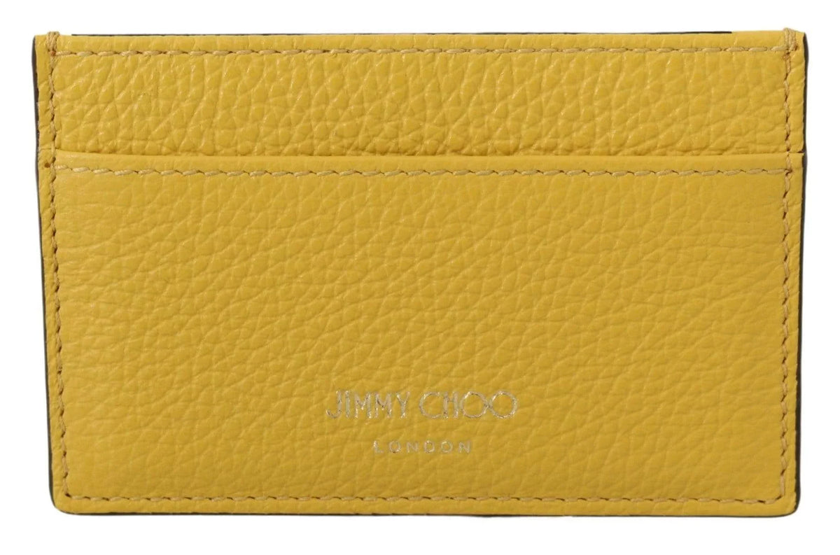 Aarna Holder Choo Leather Card Yellow Jimmy