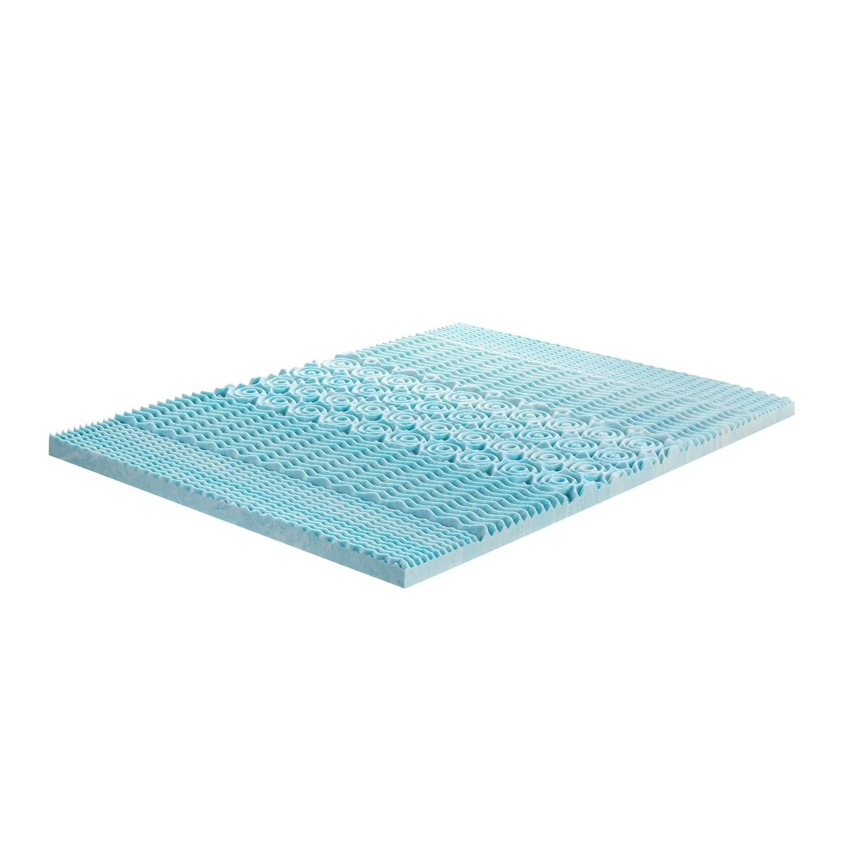 Topper, Foam Cooling Green Tea by 2" Mattress Sensations Support Memory Zoned Spa Gel Full Zinus
