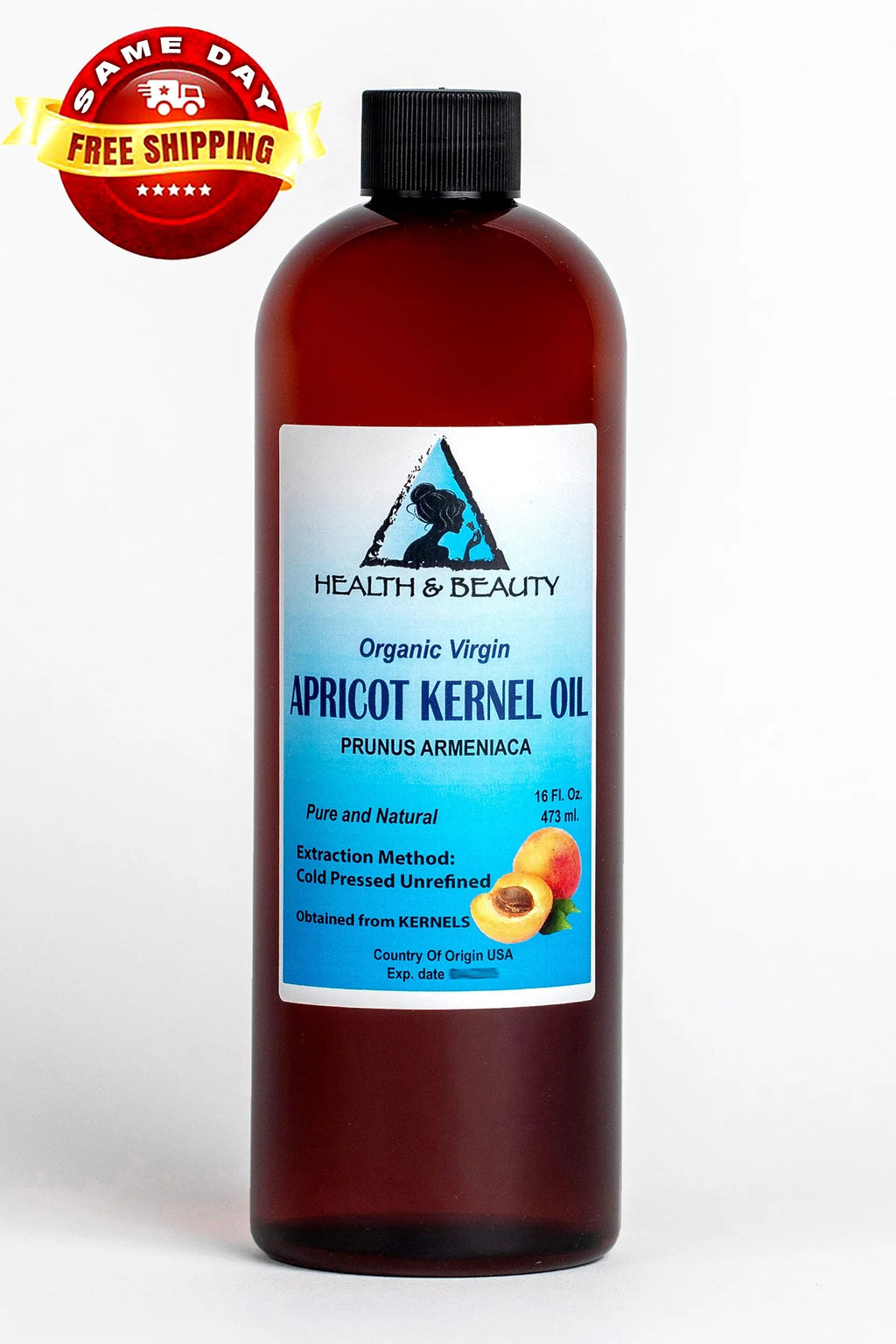 48 Kernel Virgin Oil Organic oz Cold Natural Pressed Apricot Unrefined Pure Raw