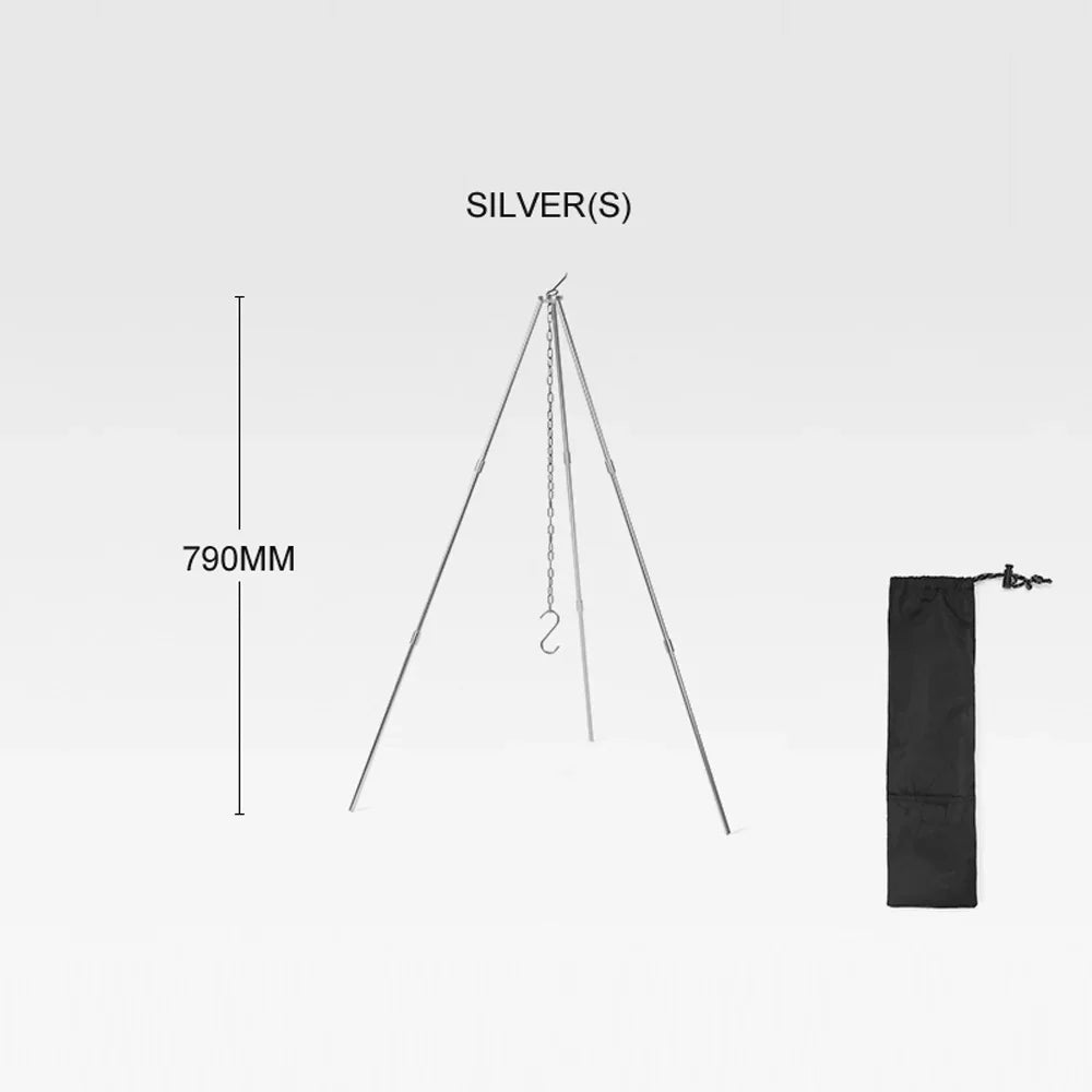 Pot Bracket Detachable Aluminum Stand Bonfire Portable Campfire Folding Alloy Arealer Camping BBQ Rack Hung Tripod Picnic for