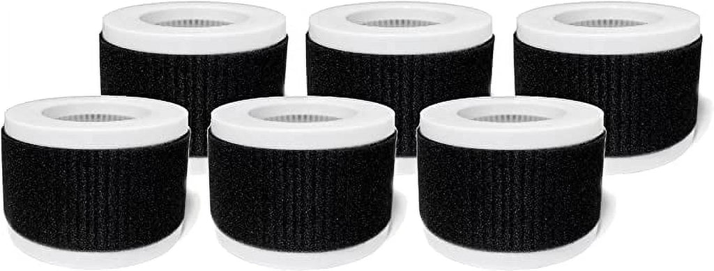 Compatible Purifier with Filters Air Pro Nispira True Mini PB-P02, HEPA 2-in-1 Breeze Replacement 6 Packs
